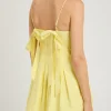 Iris embroidered cotton mini dress