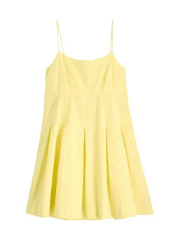Iris embroidered cotton mini dress