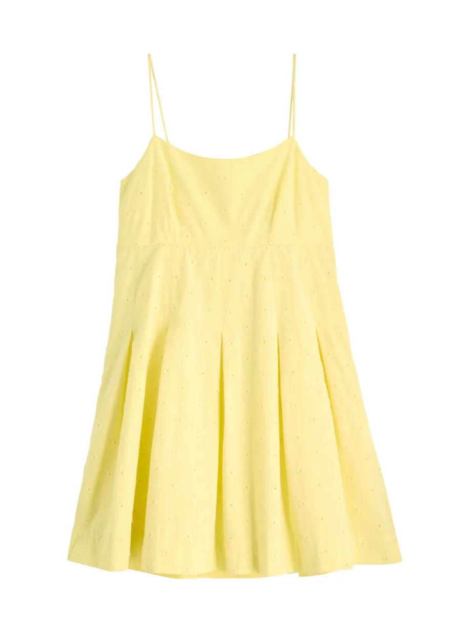 Iris embroidered cotton mini dress