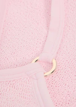 Iris gold-hoop crinkle bikini
