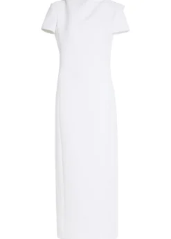 Iryl open-back draped crepe dress