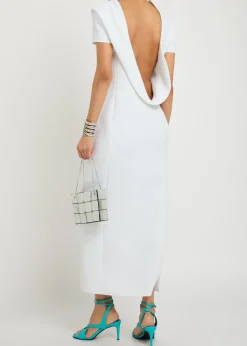 Iryl open-back draped crepe dress