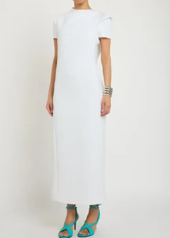 Iryl open-back draped crepe dress