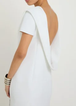 Iryl open-back draped crepe dress