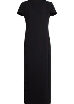 Iryl open-back draped crepe dress