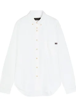 Isaac logo-embroidered piqué cotton Oxford shirt