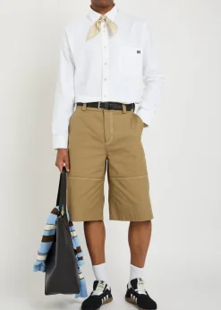 Isaac logo-embroidered piqué cotton Oxford shirt