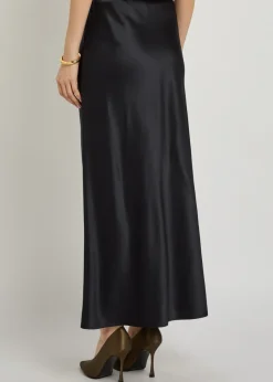 Isaak silk midi slip skirt