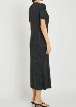 Isabela ribbed cotton and cashmere-blend midi dress