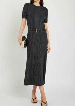 Isabela ribbed cotton and cashmere-blend midi dress