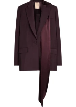 Isabel scarf wool blazer