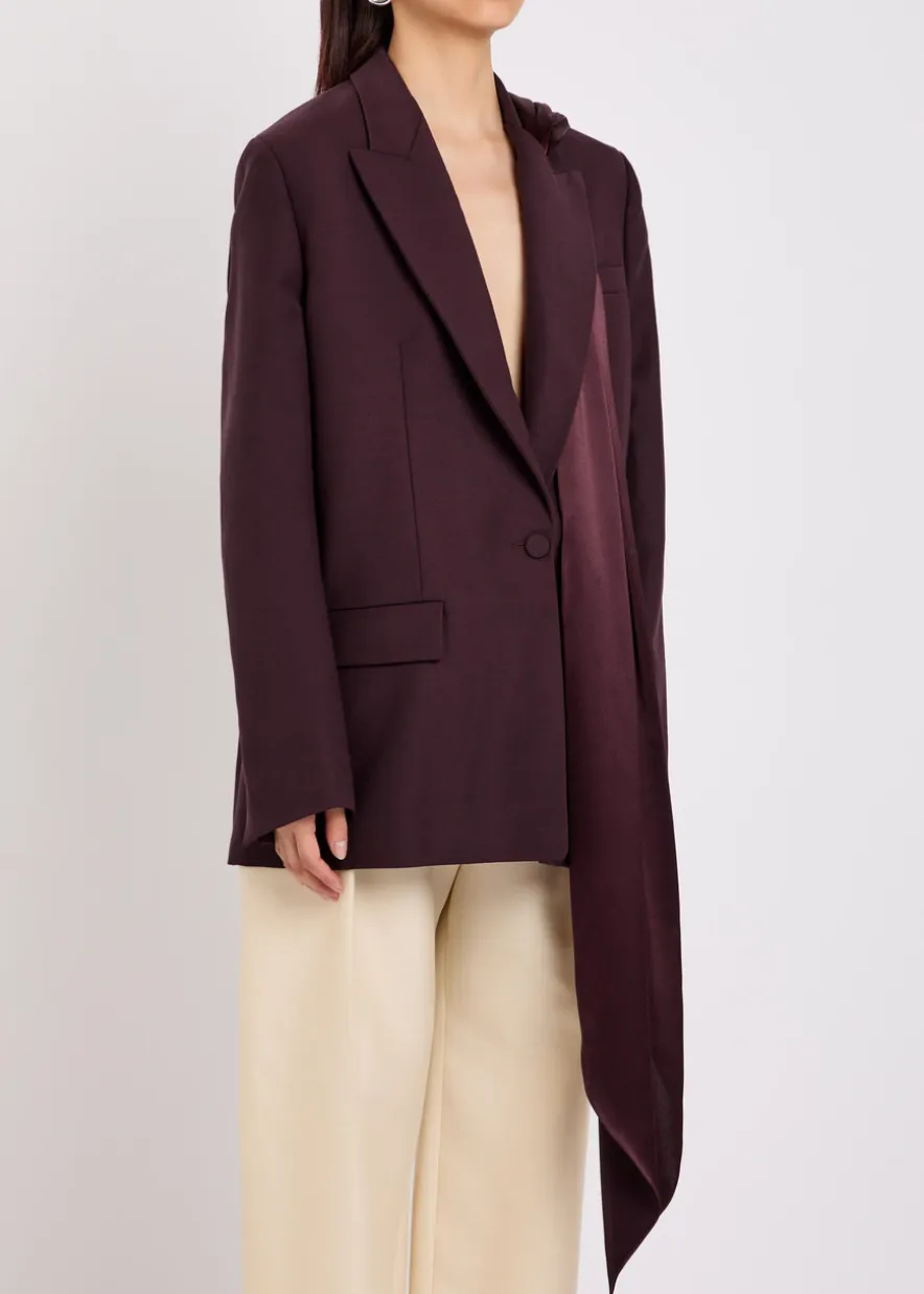 Isabel scarf wool blazer