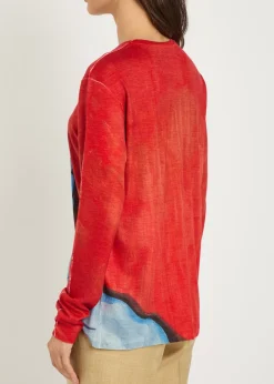 Isaro printed cashmere T-shirt
