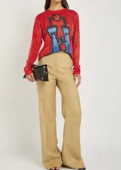Isaro printed cashmere T-shirt