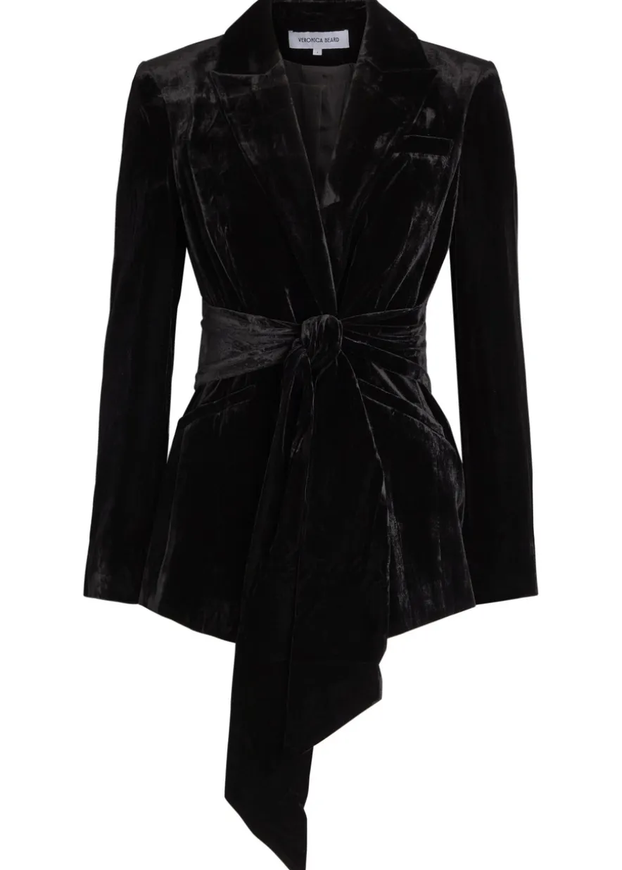 Issel belted velour jacket