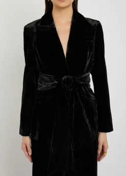 Issel belted velour jacket