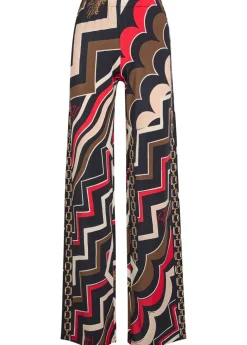 Istrice printed satin trousers
