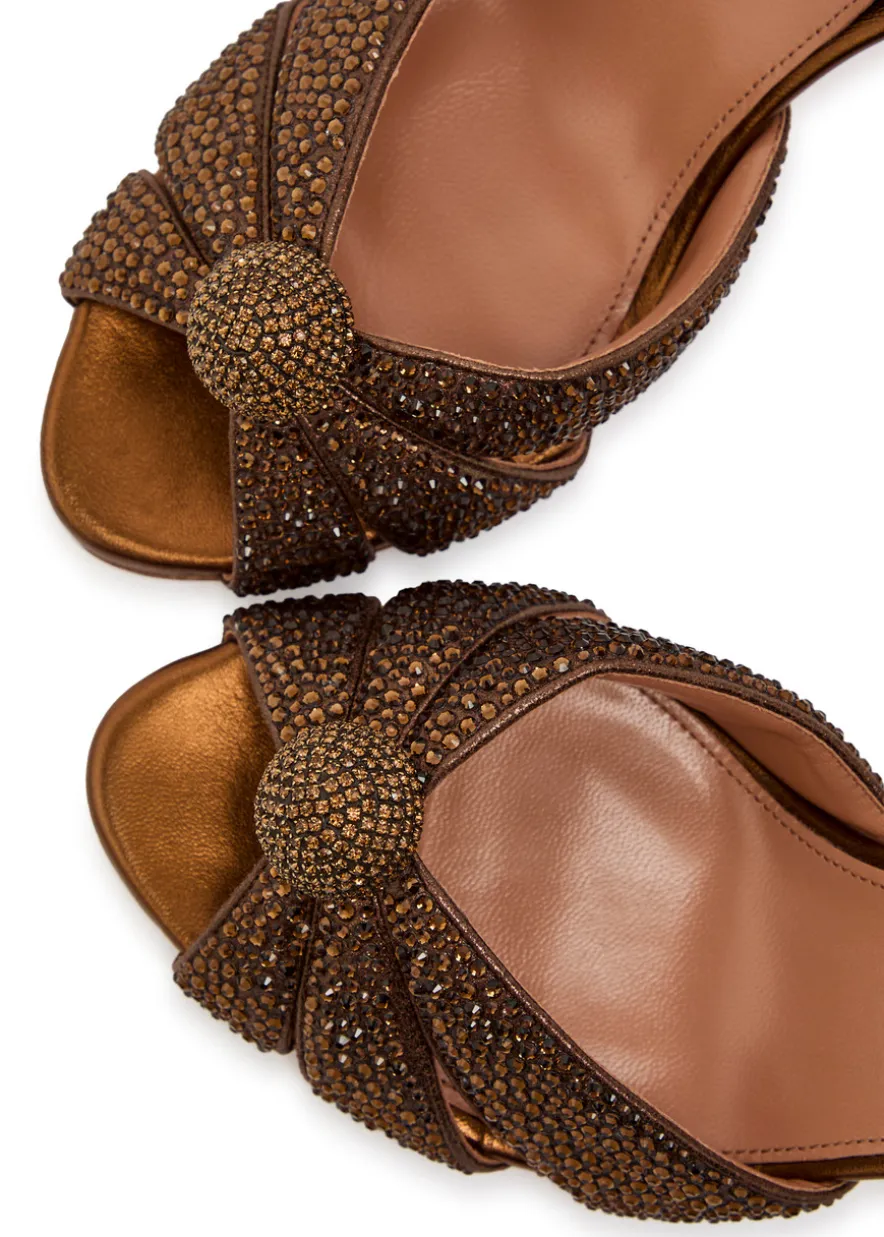 Italian Flirt 75 embellished metallic nappa sandals