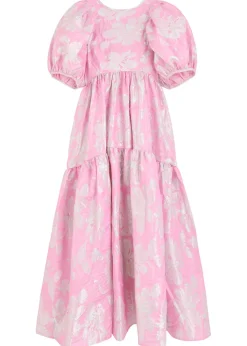 Ives floral-jacquard cloqué midi dress