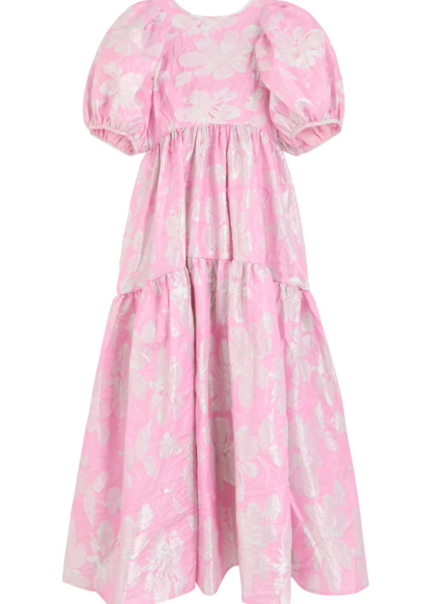Ives floral-jacquard cloqué midi dress