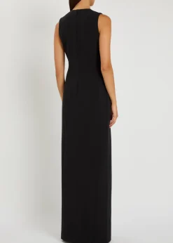 Izmara crystal-embellished crepe maxi dress