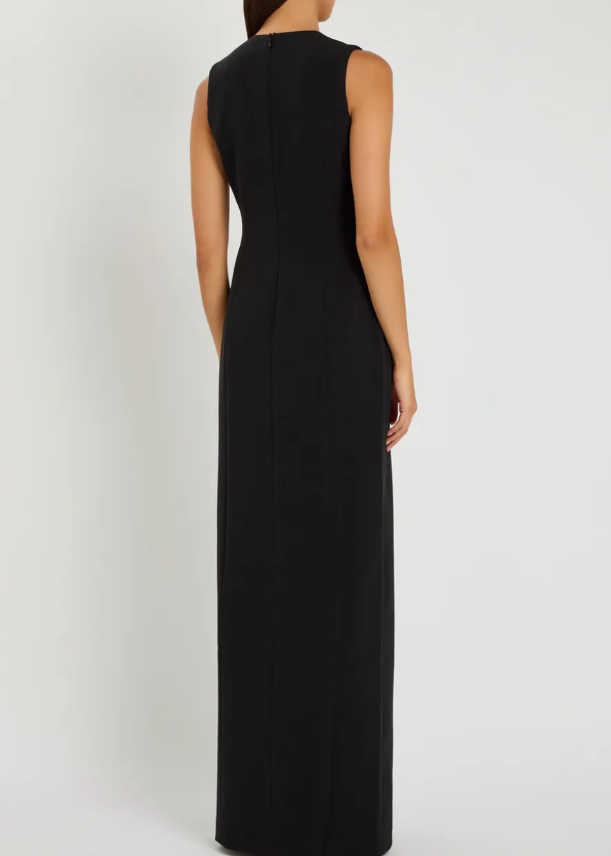 Izmara crystal-embellished crepe maxi dress