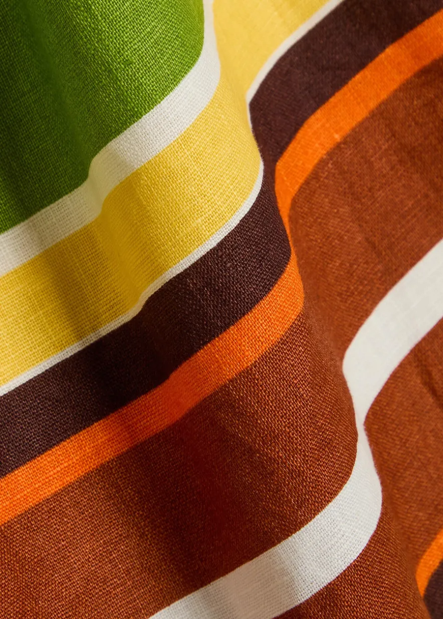 Jacie striped linen mini dress