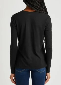 Jacksonville slubbed cotton-blend top