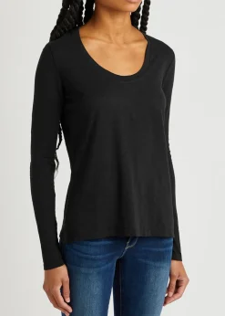 Jacksonville slubbed cotton-blend top