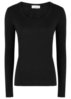 Jacksonville slubbed cotton-blend top