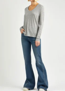 Jacksonville slubbed cotton-blend top
