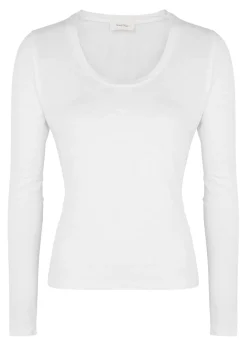 Jacksonville slubbed cotton-blend top