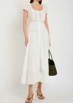 Jaclyn broderie anglaise cotton midi dress