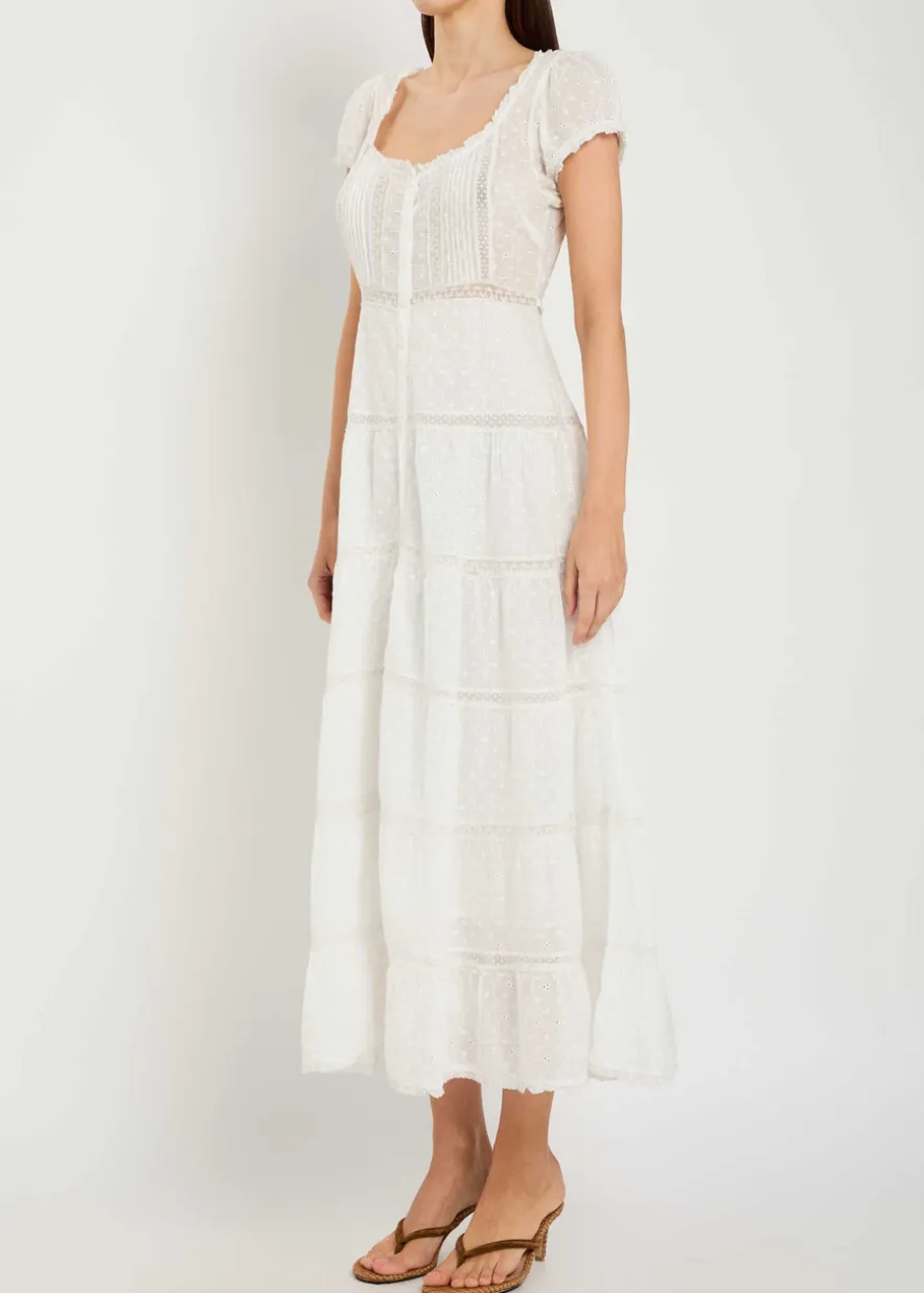 Jaclyn broderie anglaise cotton midi dress