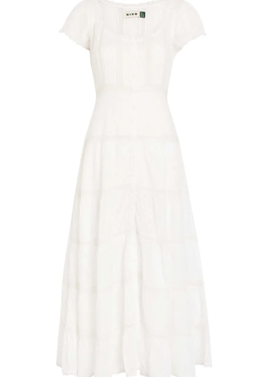 Jaclyn broderie anglaise cotton midi dress