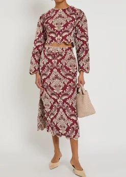 Jacquard woven crop top