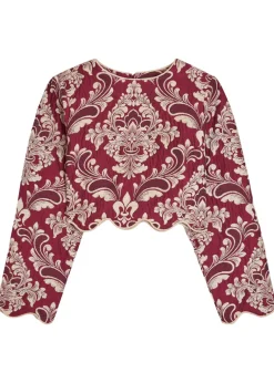 Jacquard woven crop top