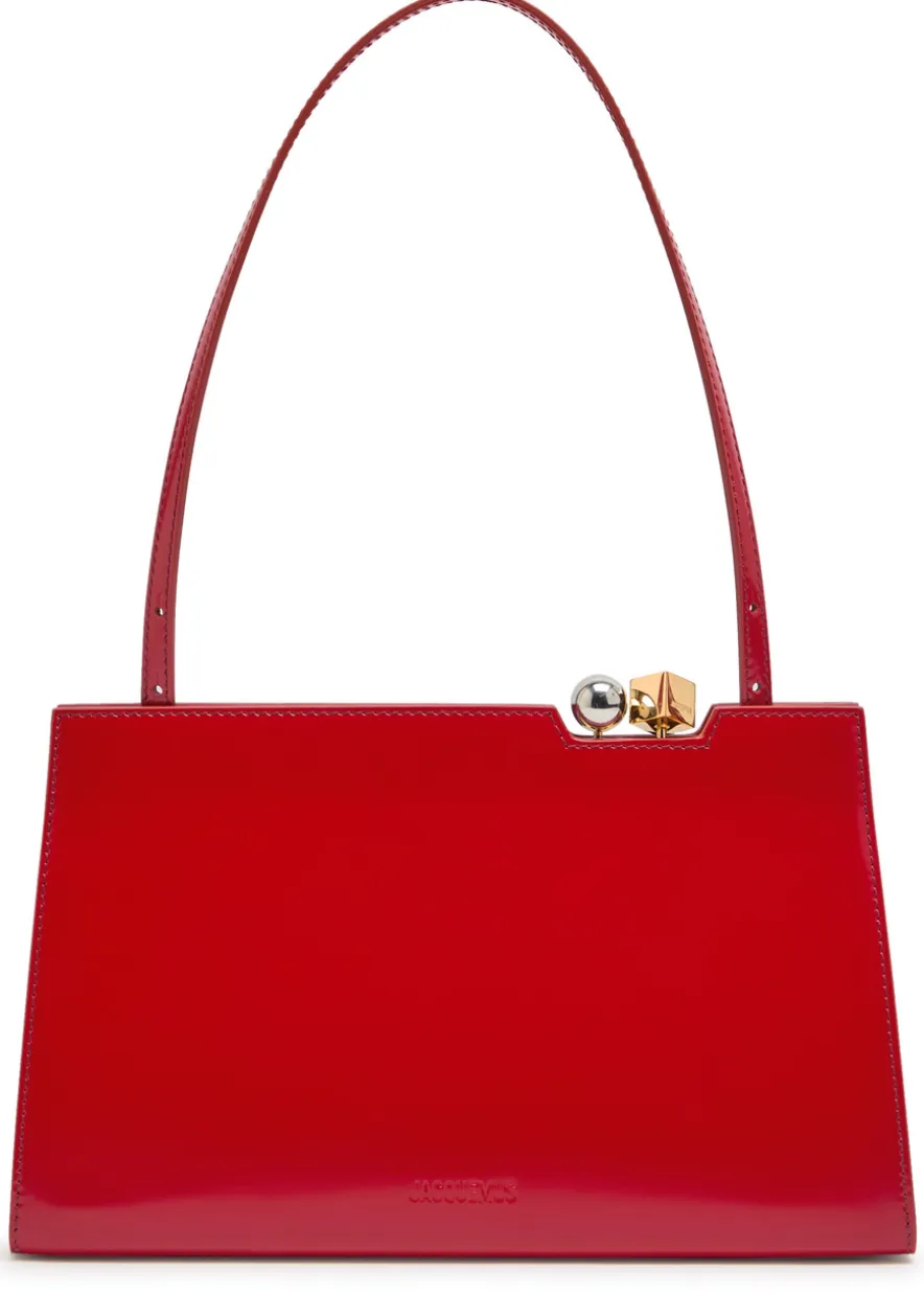 Jacquemus glossed leather shoulder bag