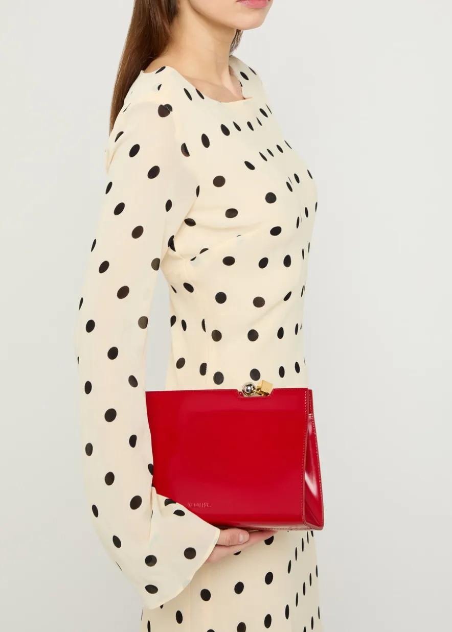 Jacquemus glossed leather shoulder bag