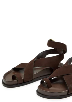 Jalen cross-over suede sandals