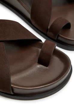 Jalen cross-over suede sandals