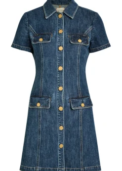 Jamie collared denim mini shirt dress