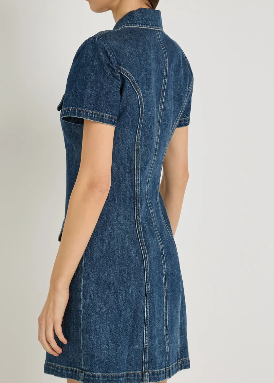 Jamie collared denim mini shirt dress