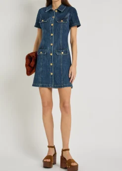 Jamie collared denim mini shirt dress