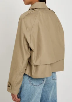 Jamie cropped cotton trench coat
