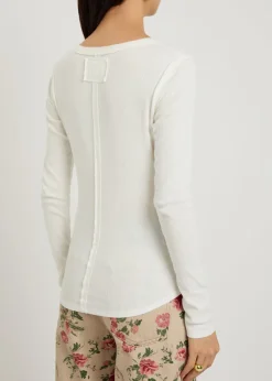 Jamie Henley ribbed stretch-cotton top