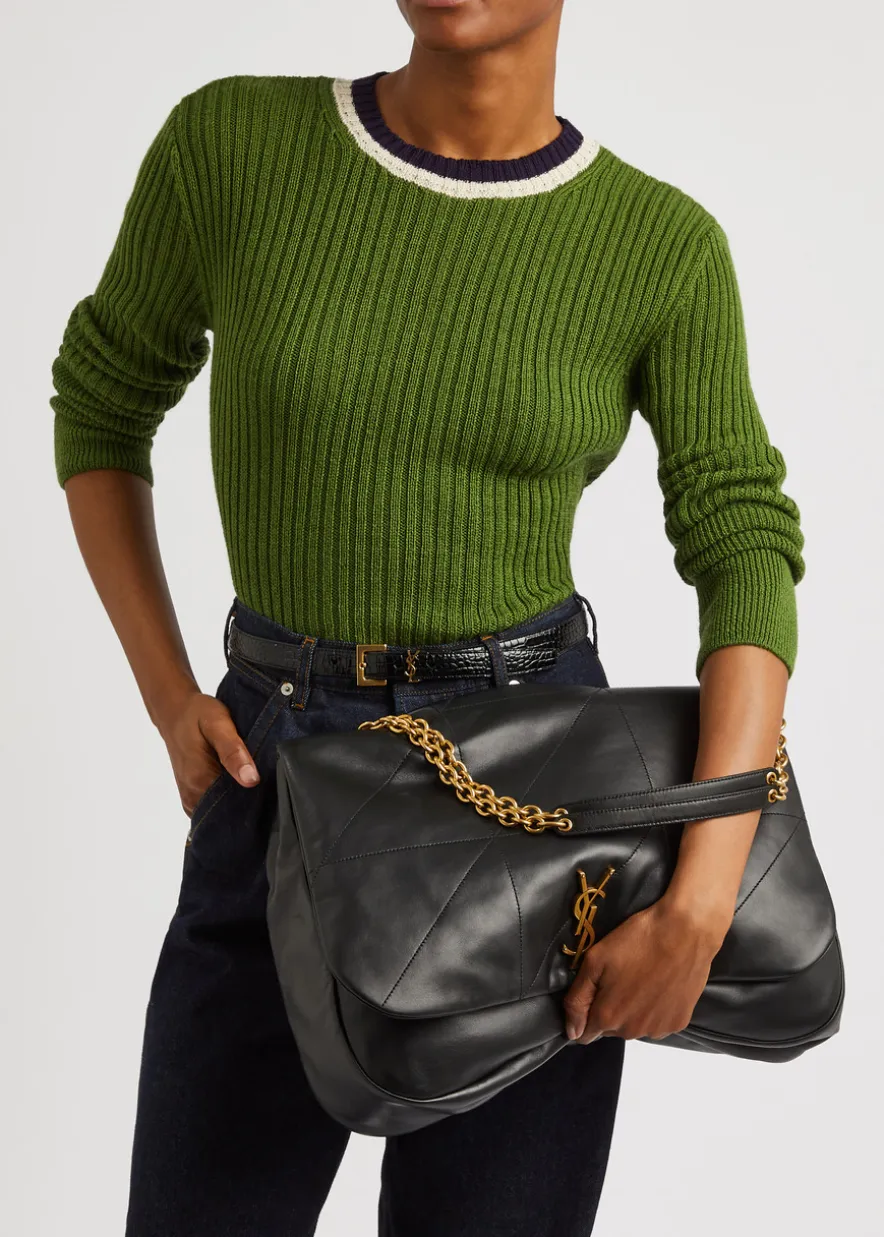 Jamie XL leather shoulder bag