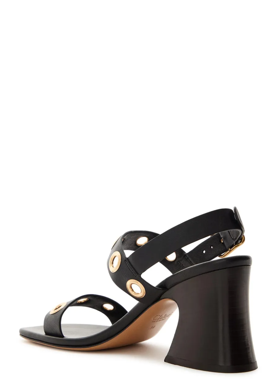 Janis 80 eyelet-embellished leather sandals