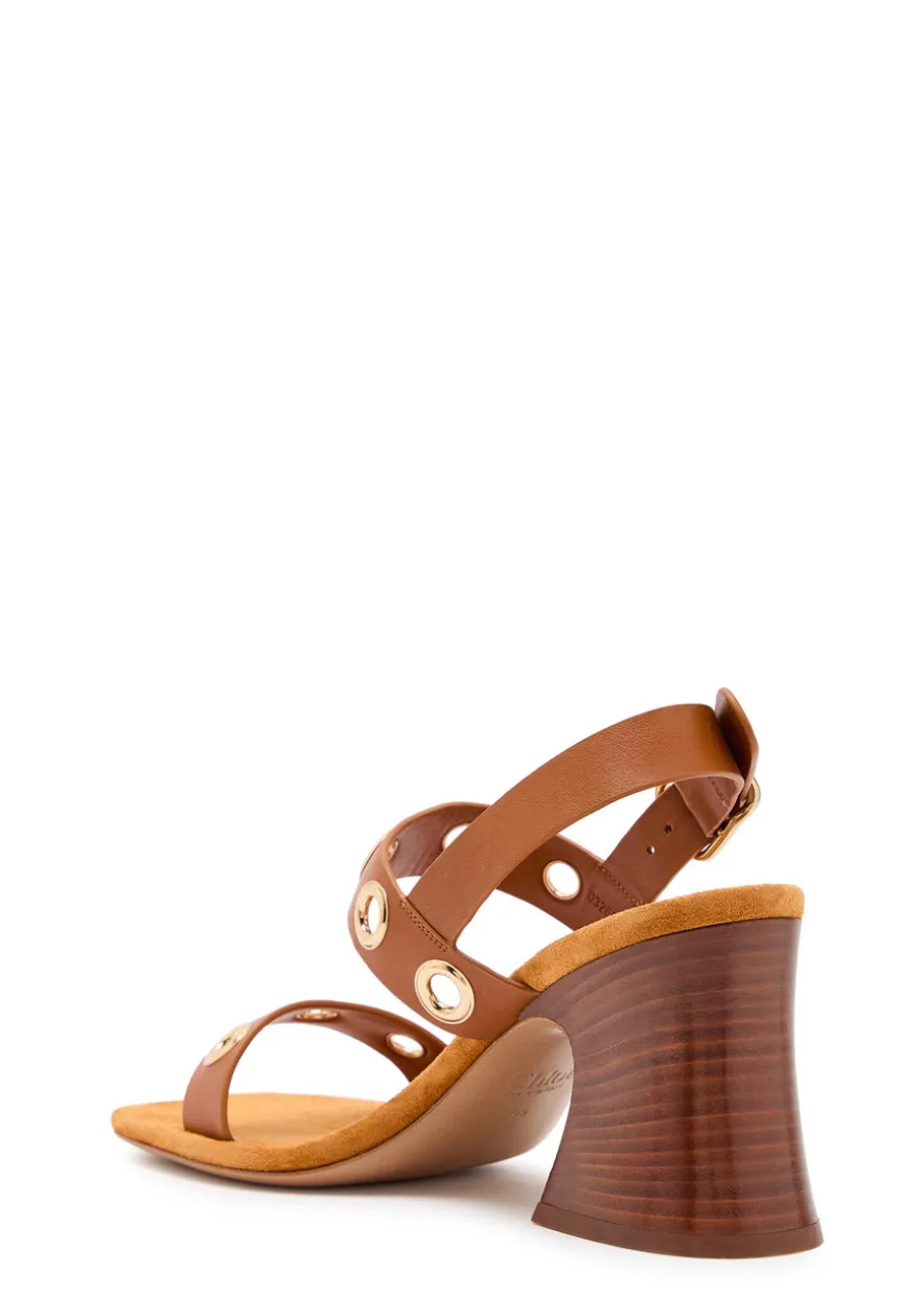 Janis 80 eyelet-embellished leather sandals