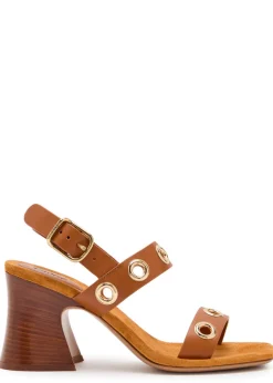 Janis 80 eyelet-embellished leather sandals